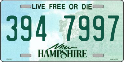 NH license plate 3947997
