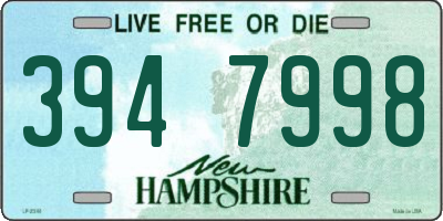 NH license plate 3947998