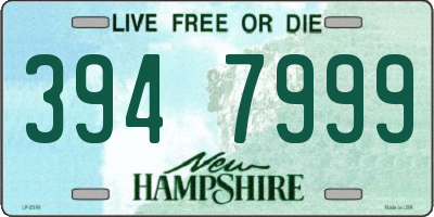 NH license plate 3947999