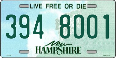 NH license plate 3948001