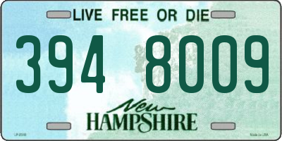 NH license plate 3948009