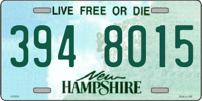NH license plate 3948015