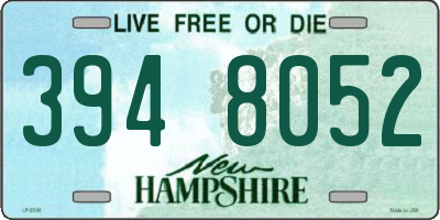 NH license plate 3948052