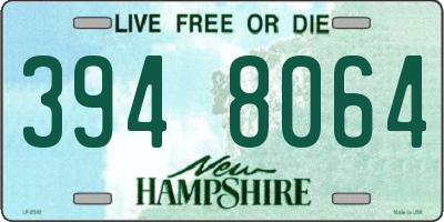 NH license plate 3948064