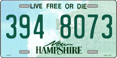 NH license plate 3948073