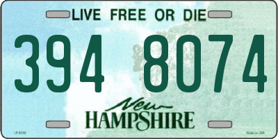 NH license plate 3948074
