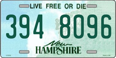NH license plate 3948096