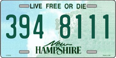NH license plate 3948111