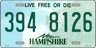 NH license plate 3948126