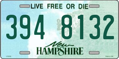 NH license plate 3948132