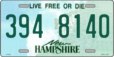 NH license plate 3948140