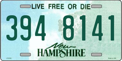 NH license plate 3948141