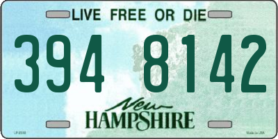 NH license plate 3948142