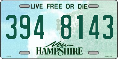 NH license plate 3948143