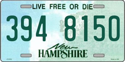 NH license plate 3948150