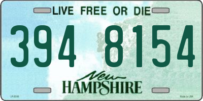 NH license plate 3948154