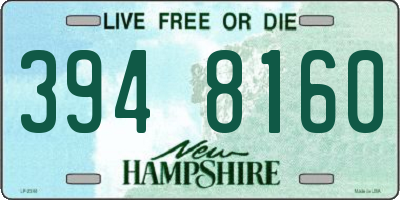 NH license plate 3948160