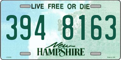 NH license plate 3948163