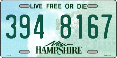 NH license plate 3948167