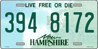 NH license plate 3948172