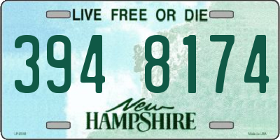 NH license plate 3948174
