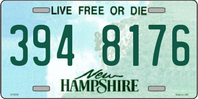 NH license plate 3948176
