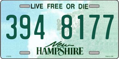 NH license plate 3948177