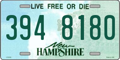 NH license plate 3948180
