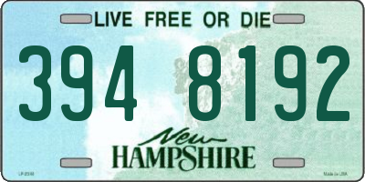 NH license plate 3948192