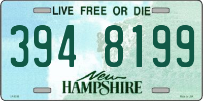 NH license plate 3948199