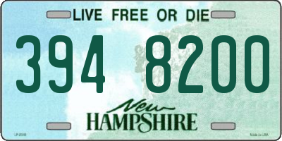 NH license plate 3948200