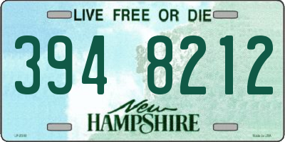 NH license plate 3948212