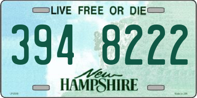 NH license plate 3948222