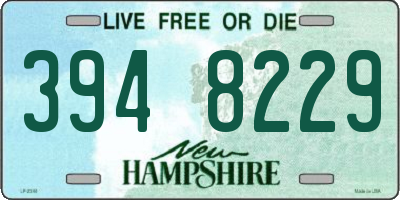 NH license plate 3948229