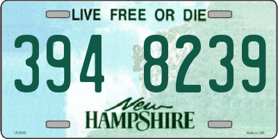 NH license plate 3948239