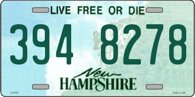 NH license plate 3948278