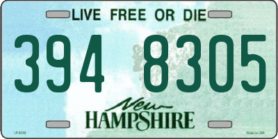 NH license plate 3948305