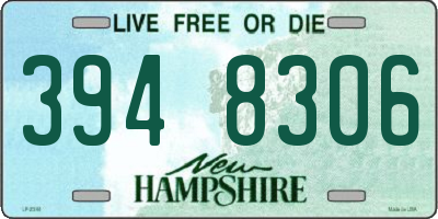 NH license plate 3948306