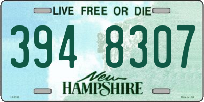 NH license plate 3948307