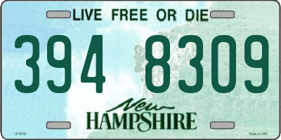 NH license plate 3948309