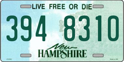 NH license plate 3948310