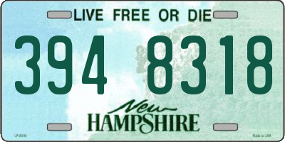 NH license plate 3948318