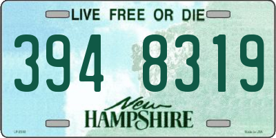 NH license plate 3948319