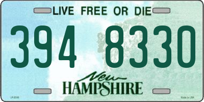 NH license plate 3948330
