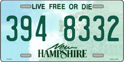 NH license plate 3948332