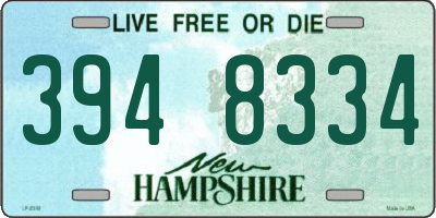 NH license plate 3948334