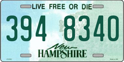 NH license plate 3948340