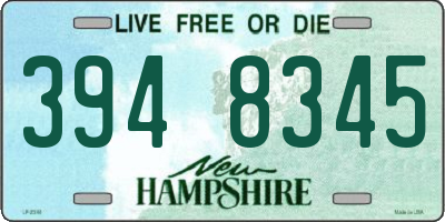 NH license plate 3948345