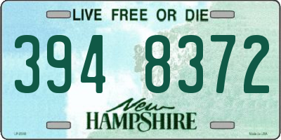 NH license plate 3948372