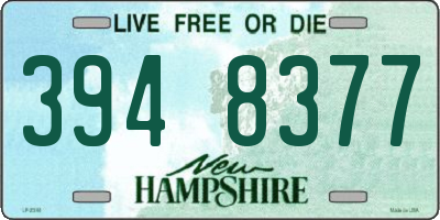 NH license plate 3948377